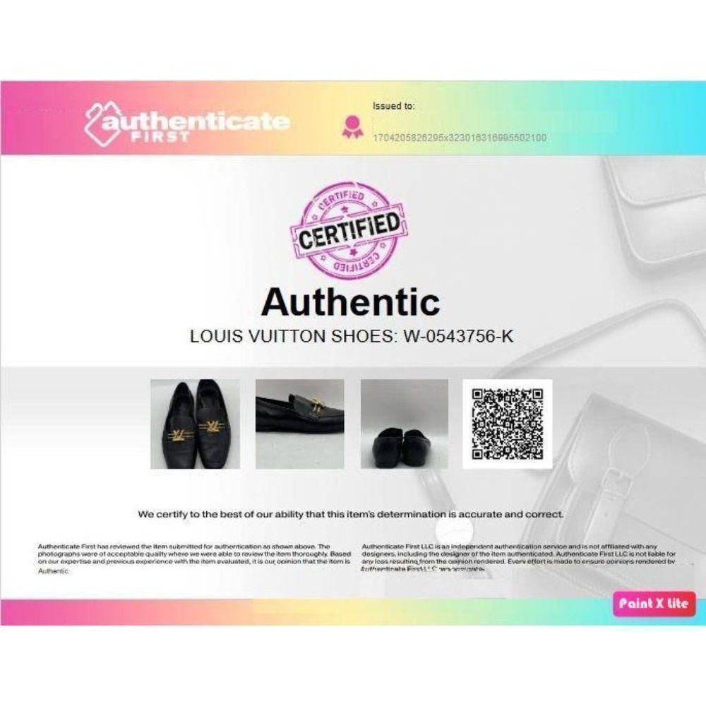 Authentic LOUIS VUITTON Women's Black LV Logo Upper Case Loafers Size EU… - Picture 15 of 15